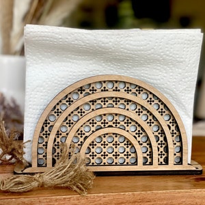 Rattan Napkin Holder, Wooden  Napkin Holder, Dinning Room Table Accessory , Napkin holder for table