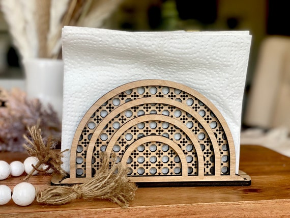 Rattan Napkin Holder, Wooden  Napkin Holder, Dinning Room Table Accessory , Napkin holder for table