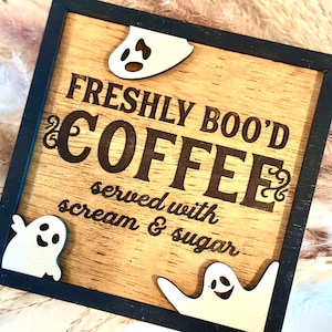 Coffee Bar Sign | Freshly Boo’d Coffee Sign | Halloween Coffee Bar ...
