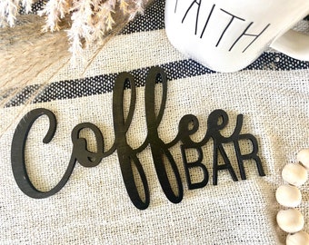 Coffee Bar Sign| coffee | Rustic Small Coffee Signs | Wall Decor | Wooden Coffee Signs, kitchen Sign,cutout coffee sign