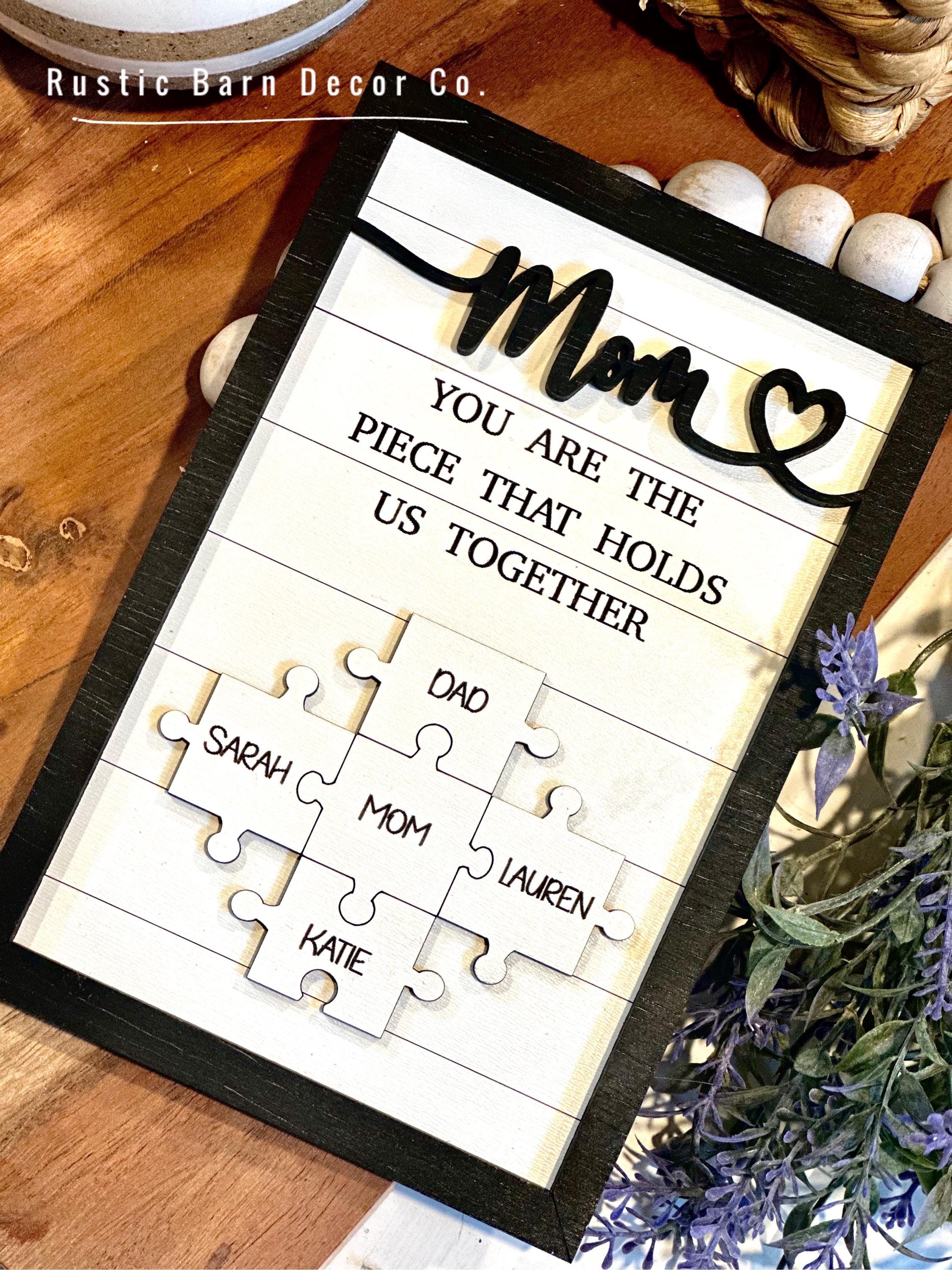 Custom Mothers Day Puzzle Sign | Personalized Gift for Mom | Mom You ...