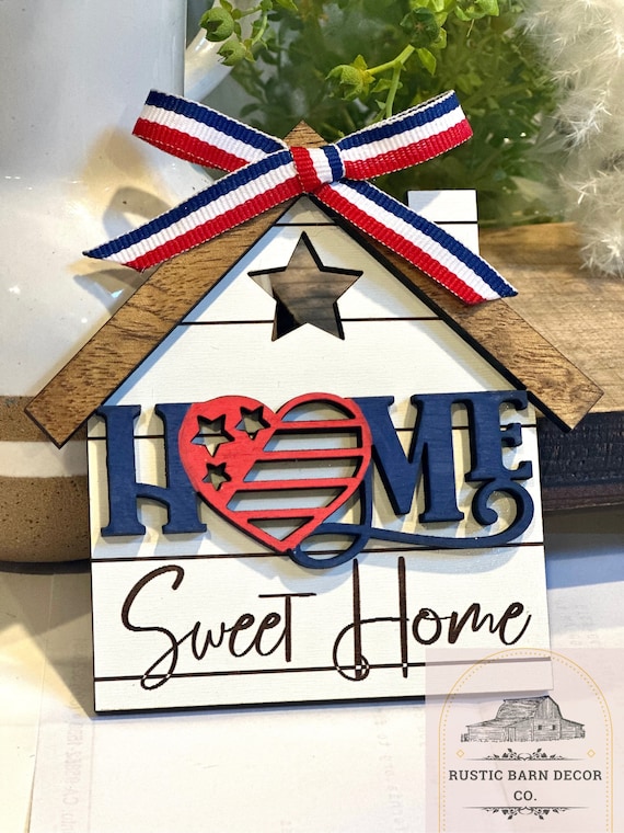 Aurlik Farmhouse Tiered Tray Decor Set - Beautiful Year Round Seasonal Holiday Decoration Bundle Perfect Valentines Day Christmas Centerpiece Designs H