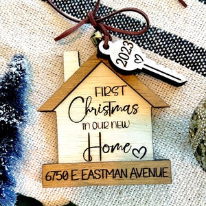 First Home Christmas Ornament | Real Estate Agent Gift | New Home Ornament | Personalized New homeowner gift | Christmas Ornament | key