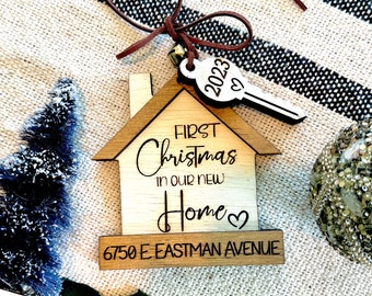 First Home Christmas Ornament | Real Estate Agent Gift | New Home Ornament | Personalized New homeowner gift | Christmas Ornament | key