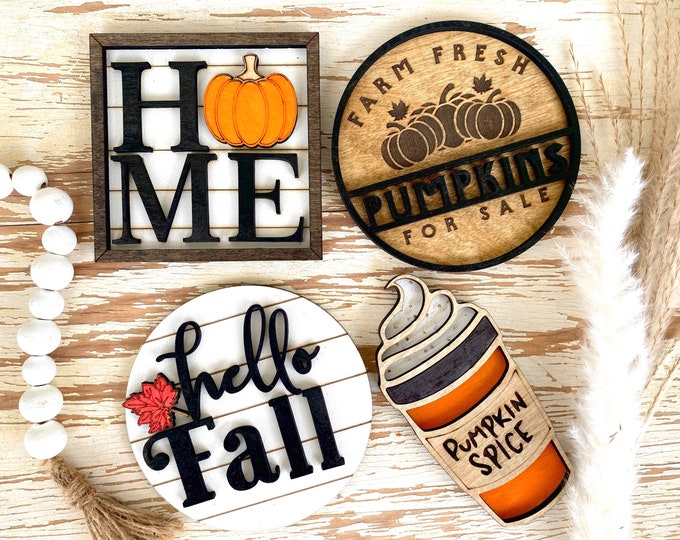 Fall Tiered Tray Decor