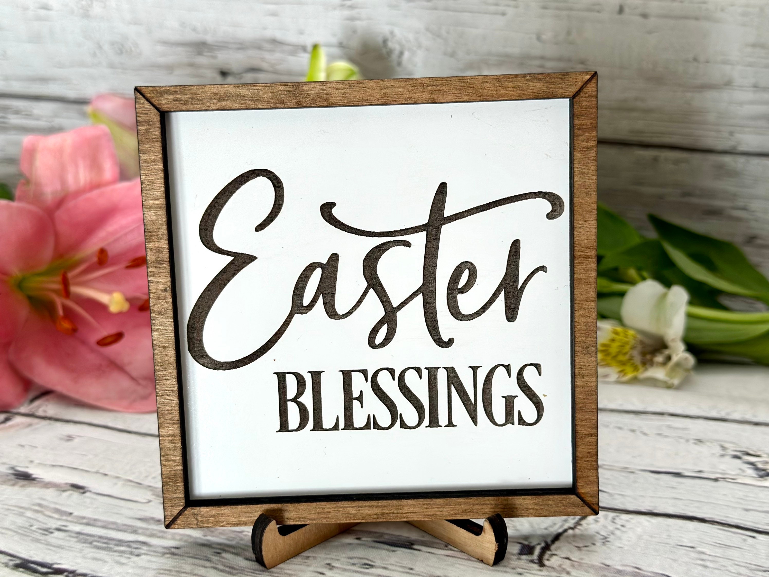 Easter Tiered Tray Decor , Easter Tier Tray , He Is Risen, Religious Easter Decor, Tier Tray Decor, Mini Wood Signs, 3D Signs, Easter Decor