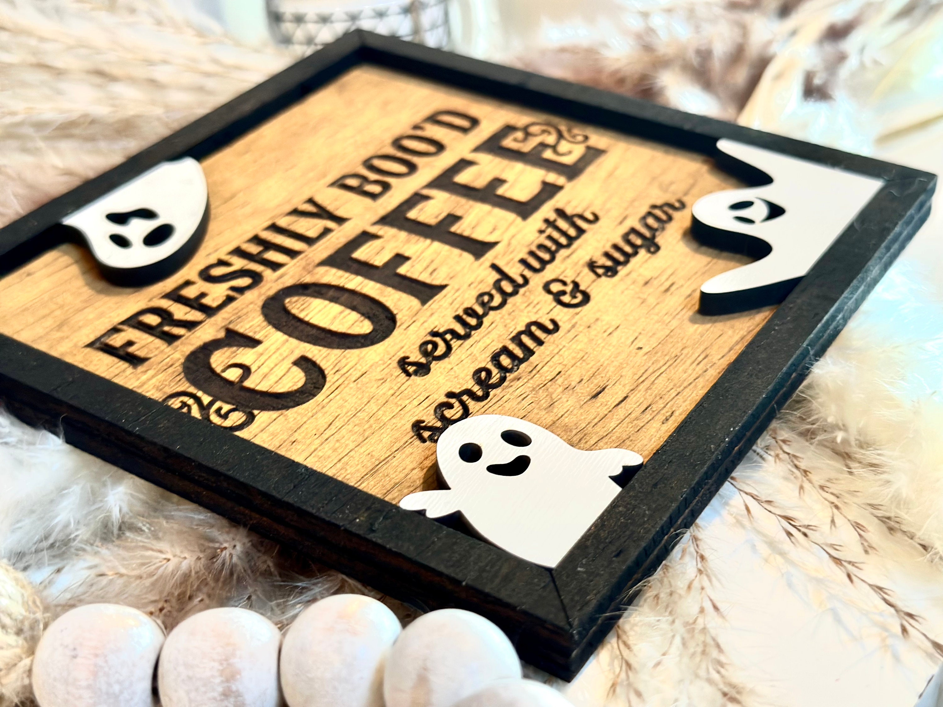 Coffee Bar Sign | Freshly Boo’d Coffee Sign | Halloween Coffee Bar ...