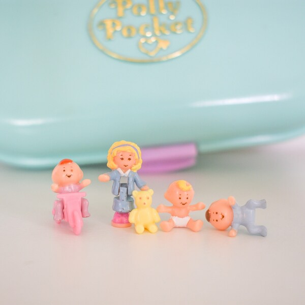 Vintage Polly Pocket Babysitting Stamper Set Bluebird Complete 1992 Sealed Ink Unused