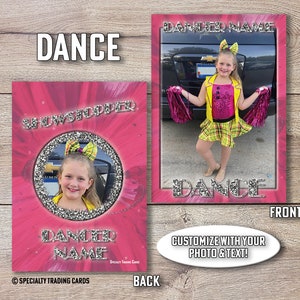 Dance-ruilkaart • Op maat gemaakte ruilkaart • Gepersonaliseerde sportkaart • Aangepaste ruilkaart • door @SpecialtyTradingCard