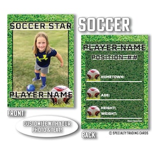 Cartão de Futebol Colecionável • Cartão de Futebol Impresso Personalizado • Cartão de Esportes Personalizado • Cartão de Futebol Personalizado • por @SpecialtyTradingCard