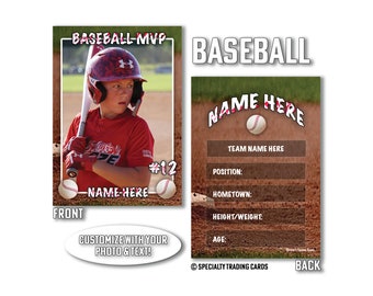 Baseball Trading Card • Custom Printed Trading Card • Personalized Baseball Card • Custom Baseball Card • by @SpecialtyTradingCard
