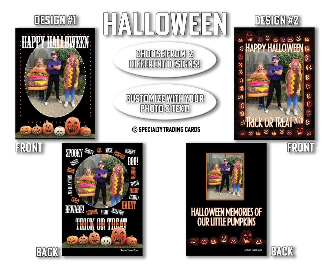 Halloween Trading Card Custom Printed Trading Card Personalized Holiday