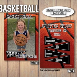 Basketball Sammelkarte • Individuell gedruckte Sammelkarte • Personalisierte Sportkarte • Benutzerdefinierte Sammelkarte • von @SpecialtyTradingCard