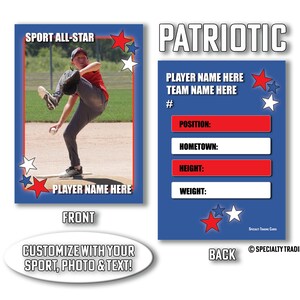Vaterländisches Thema Sammelkarte • Individuell gedruckte Sammelkarte • Personalisierte Sportkarte • Individuell hergestellte Sammelkarte • von @SpecialtyTradingCard