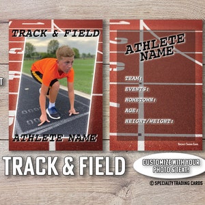 Leichtathletik Sammelkarte • Individuell gedruckte Sammelkarte • Personalisierte Sportkarte • Individuell hergestellte Sammelkarte • von @SpecialtyTradingCard