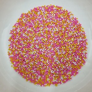 Pink/Yellow/White Balls | Ideal for Resin Art | Slime | Crafts | Tumbler Making | Deco | Sprinkles | Hundreds and Thousands