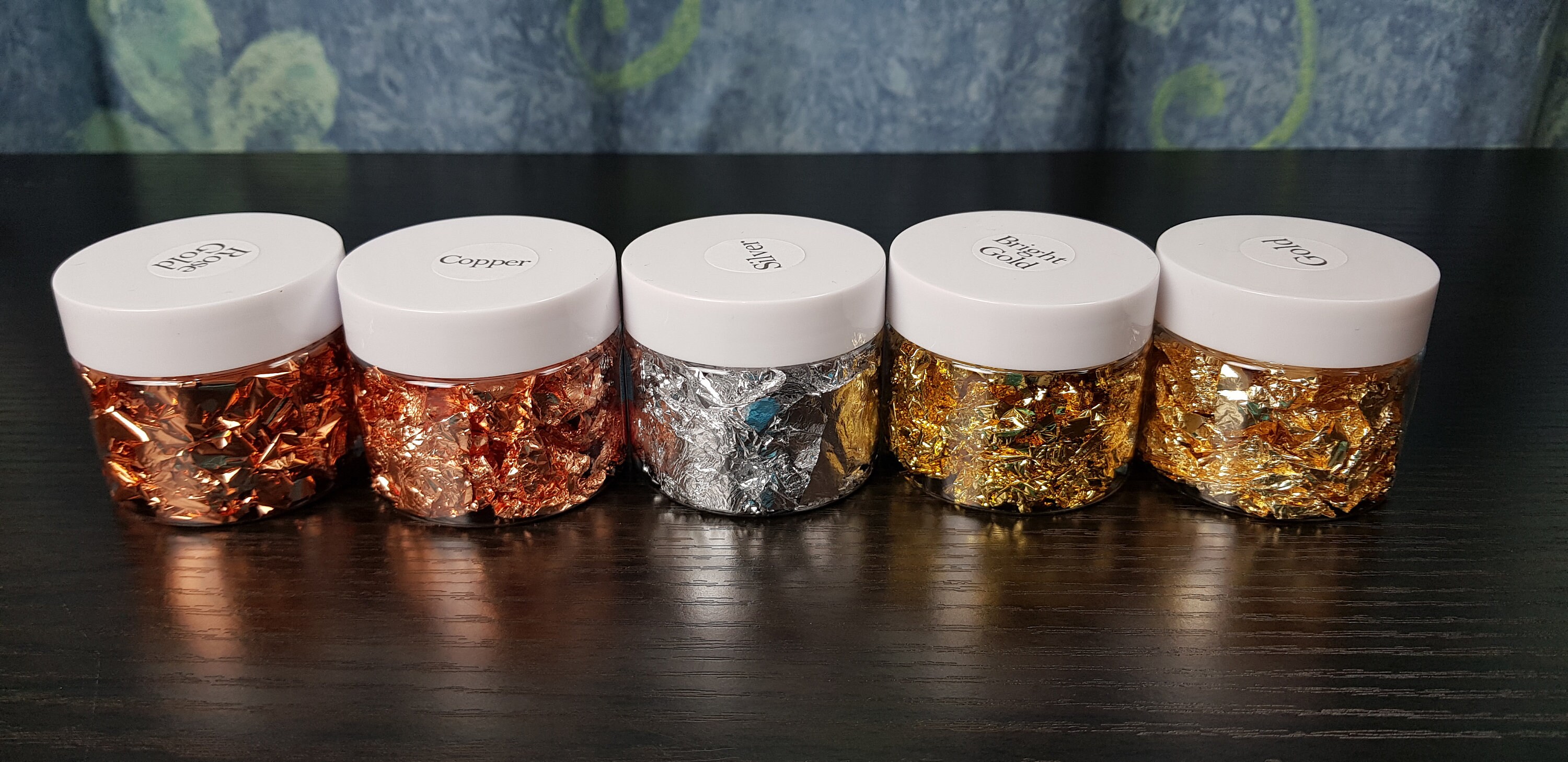 Metallic Leaf Foil Flakes Rose Gold, Silver, Copper, Bright Gold, Gold  Ideal for Resin Art Nail Art Polymer Clay Tumbler Crafts 