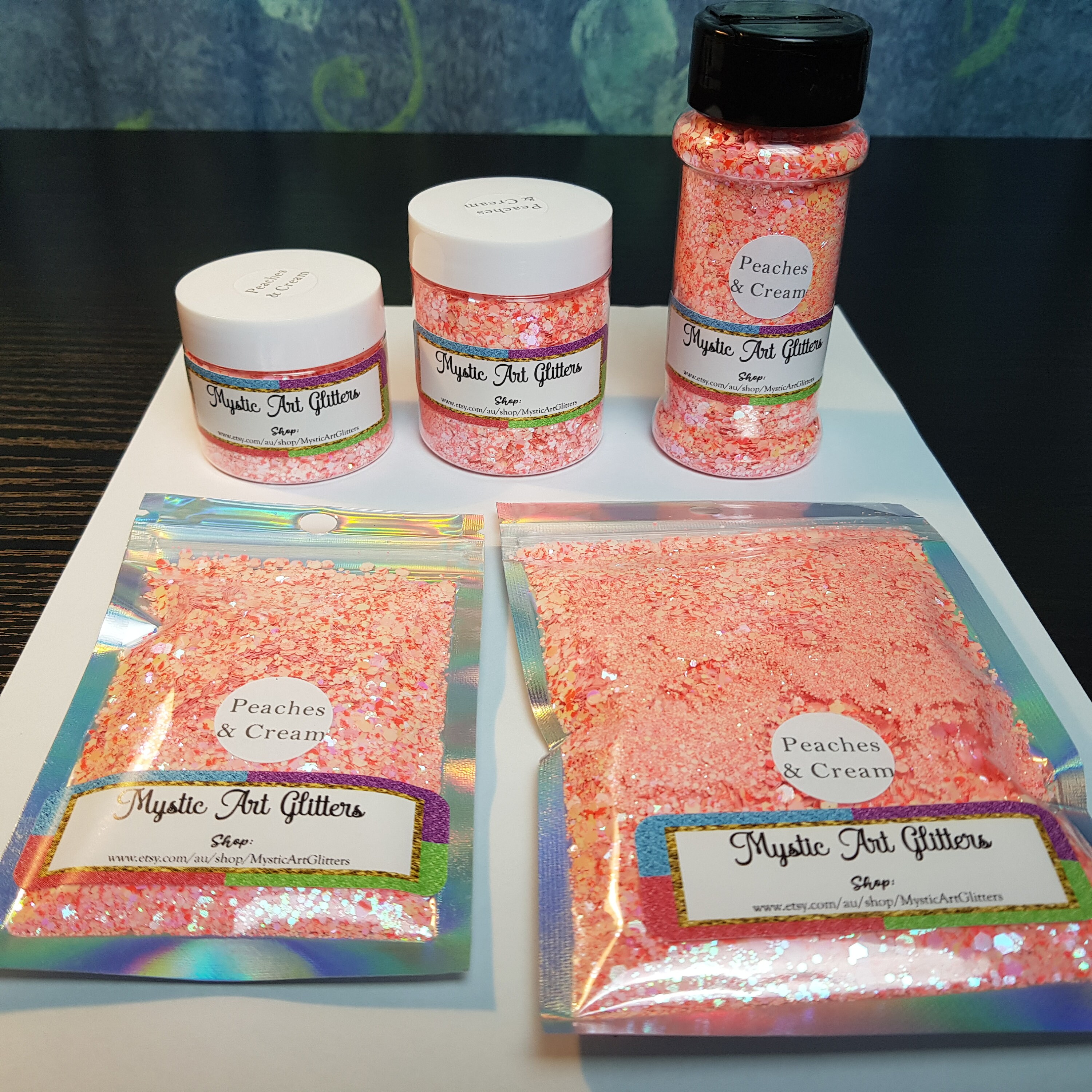 Glitter Peaches & Cream Mixed Size Opaque Pastel Glitter Etsy Australia
