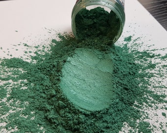 Mica Powder - Sea Green 28gm | Cosmetics | Crafts | Resin | Soap | Candles | Nails | Bath Bombs | Slime | Body