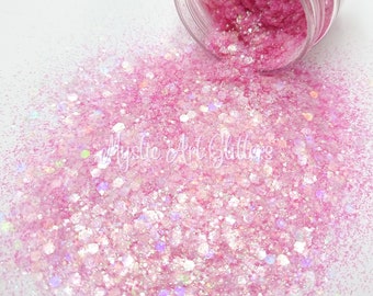 Glitter Mix - Strawberry Slushie Iridescent Opalescent Mix | Resin Art | Slime | Festival Fun | Nail or Body Glitter | Crafts | Tumbler