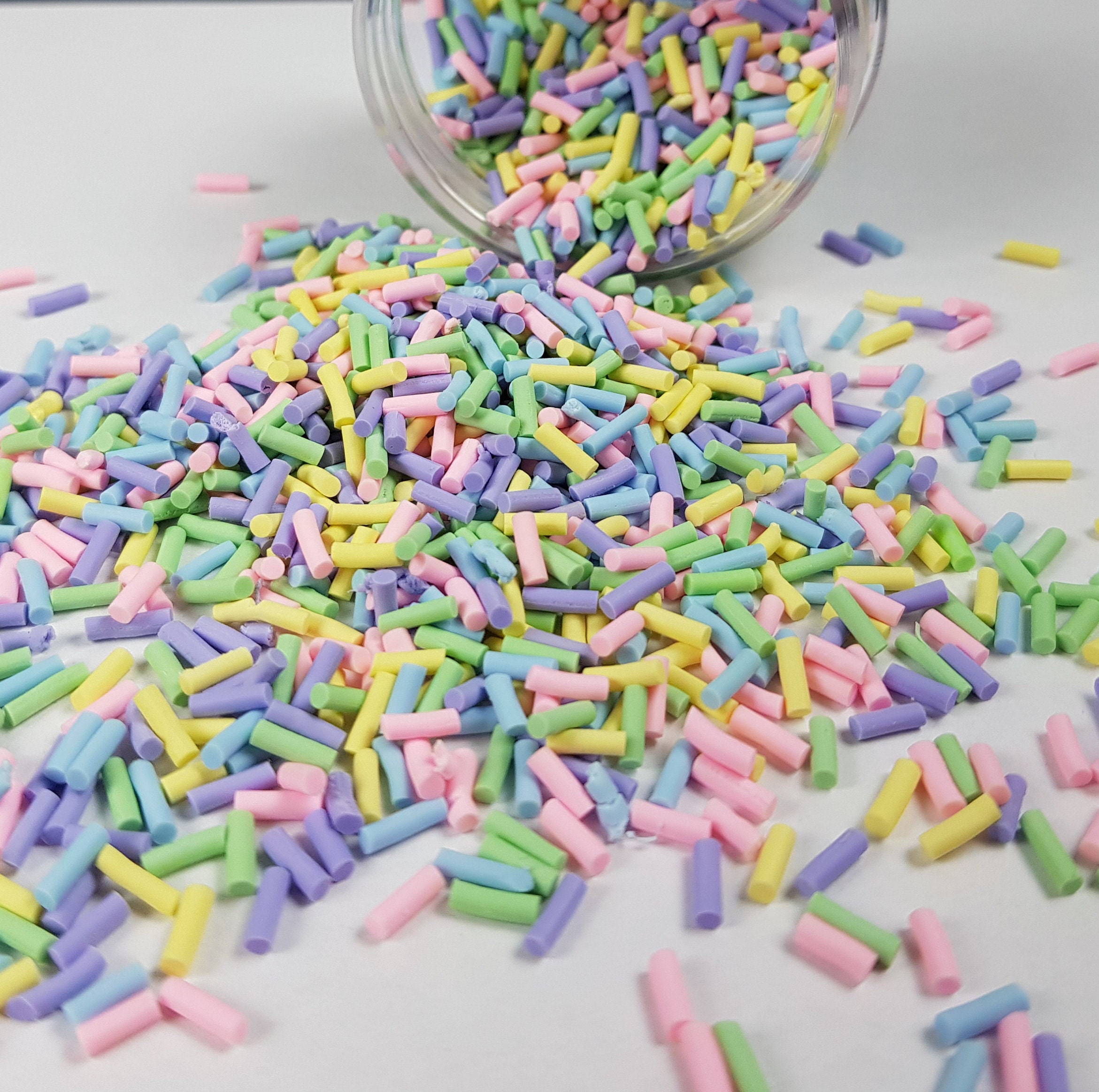 Pastel Polymer Clay Round Confetti Sprinkles, Fake Sprinkles