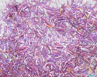 Glitter - Pink Tinsel Style Glitter | Holographic | Ideal for Resin Art | Tumbler Decorating  | Arts & Crafts | Confetti | Jewellery