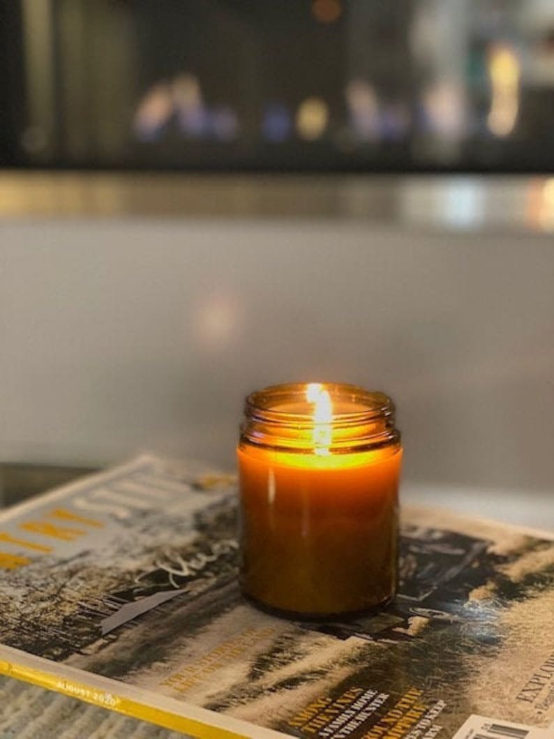 Lemon Myrtle Soy Wax Candle Highly Scented Amber jar Etsy