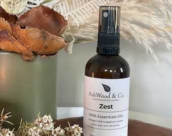 Zest Essential Oil Room Spray | Orange, Lemon & Grapefruit (100ml)