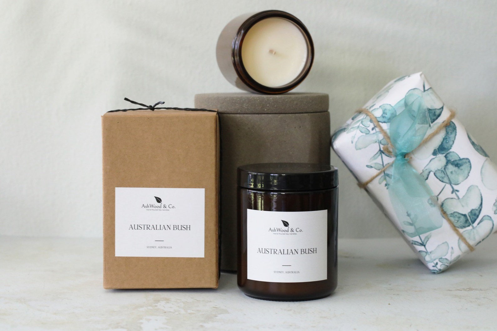 Australian Bush Scented Candle 100 Soy Wax Amber Glass Jar Etsy