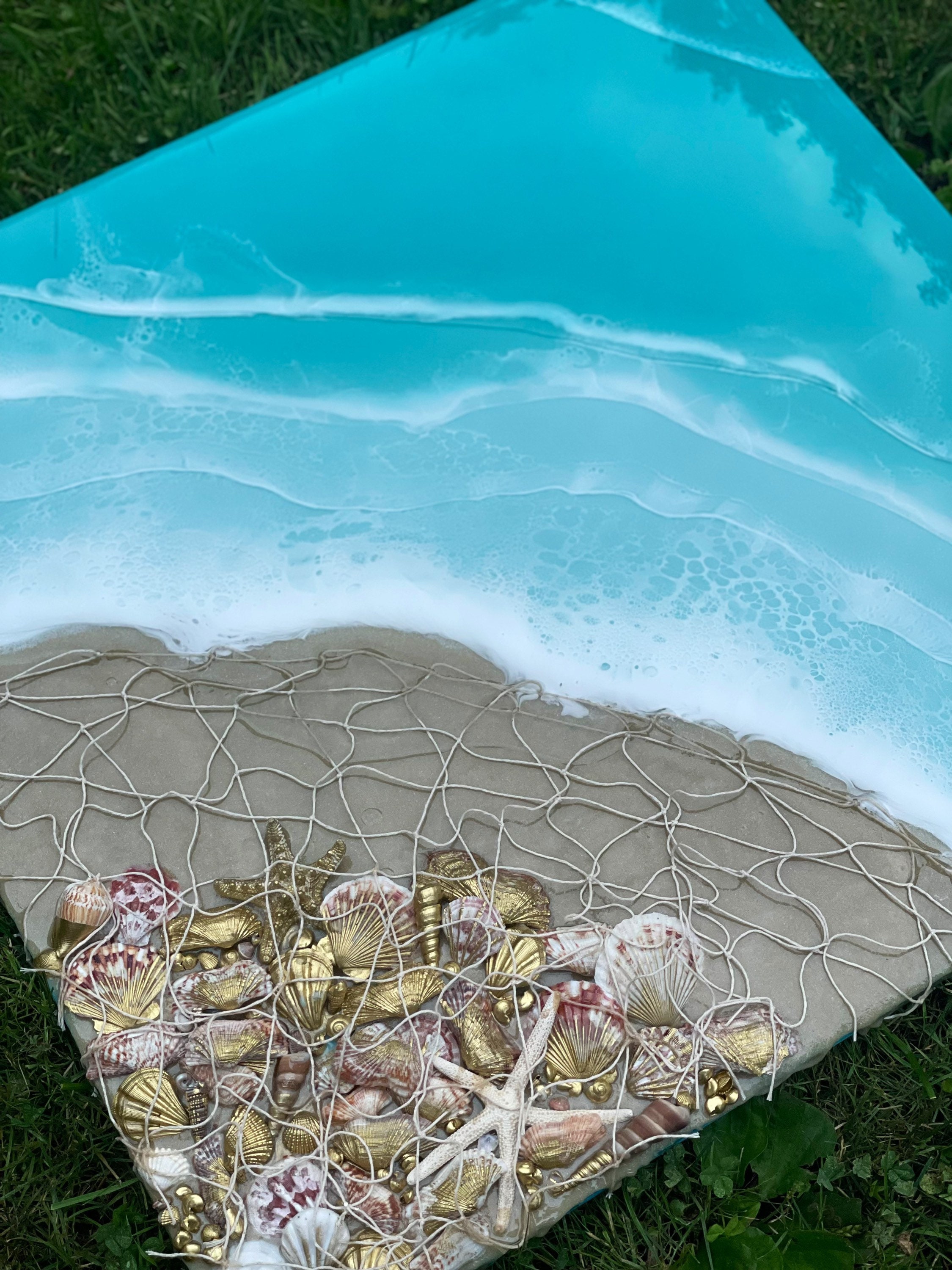 Wall Decor Ocean Art Sea Beach Resin Art Summer Blue - Etsy