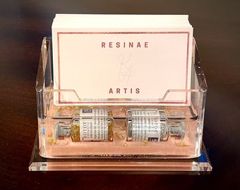 Business Card Holder Display, Pink,Aesthetic Nurse, Botox, Vials, Nurse Gift, Office Decor, Nurse Injector, Med Spa, Desk Decor, Decoration