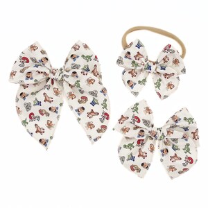 Andy's Toys Party Bow / Toy Story Bow / Disney Bow / Baby Bow / Baby Headband / Toddler Bow / Toddler Hair Clip / Little Girl Bow