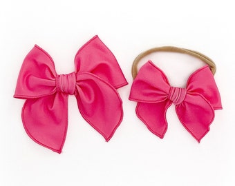 Pink Swim Party Bow / Summer Bow / Swim Bow / Baby Bow / Baby Headband / Toddler Bow / Toddler Hair Clip / Little Girl Bow