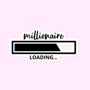 Miljonair Laden Stickers, Manifest, Werk Hard, Verdien Geld Bubbelvrije Stickers