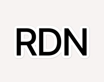 RDN 管理栄養士 気泡なしステッカー