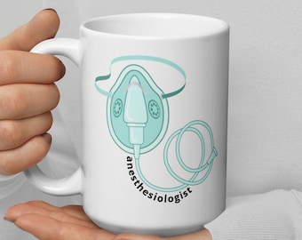 Anesthésiste, masque d'anesthésie, docteur en anesthésiologie, MD Mug