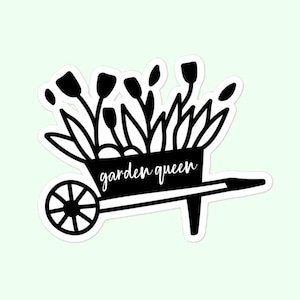 Adesivos Rainha do Jardim, Jardinagem, Adesivos sem bolhas para amantes de jardineiro