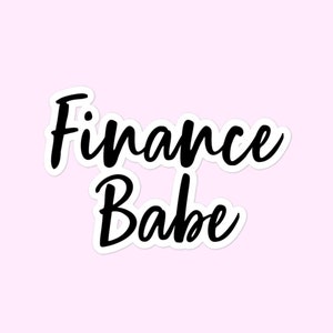 Pegatina Finance Babe, Contador, CPA, Mujeres en Finanzas Pegatinas sin burbujas