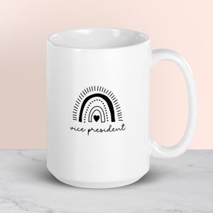 Vice President, VP, Dainty Rainbow Mug