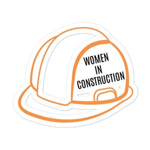Vrouwen in de bouw Hardhat Bubble-Free Stickers