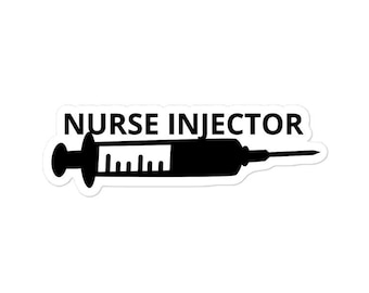 Nurse Injector Syringe Stickers | Botox Filler Aesthetic Cosmetic Bubble-Free Stickers