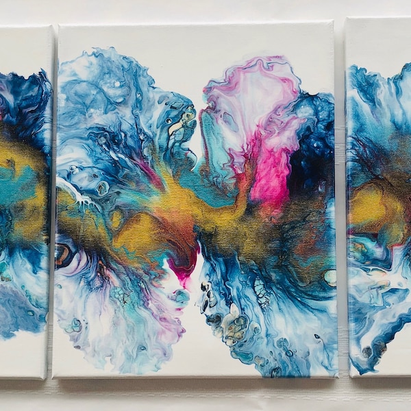 Triptych Painting Etsy