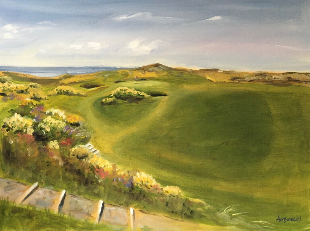 Royal Troon Postage Stamp Championship Golf Scotland Oil Etsy