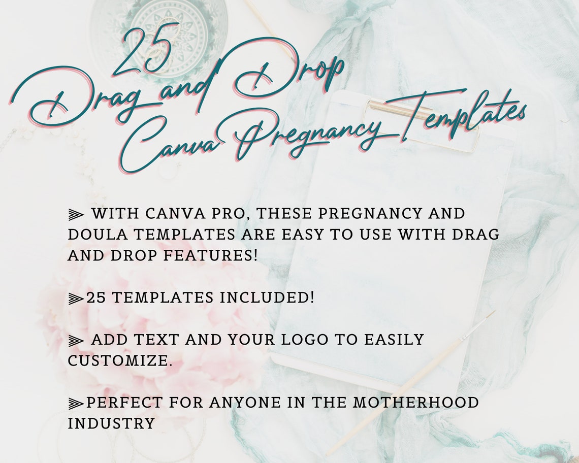 Online CANVA Pregnancy Templates For Social Media Marketing Etsy