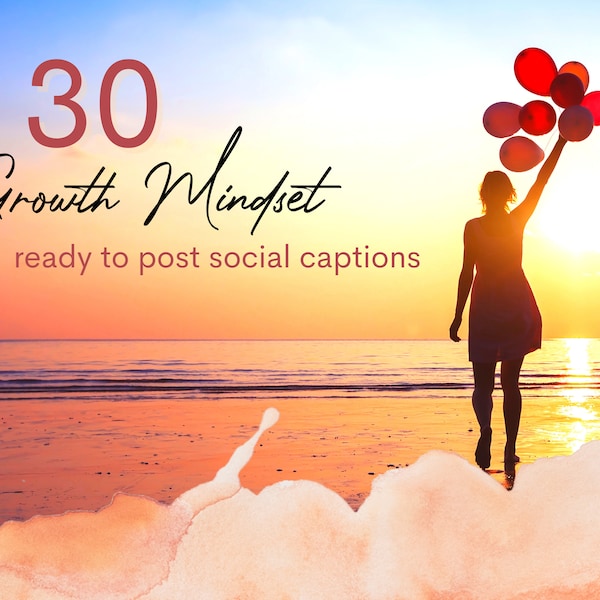 30 Growth Mindset Social posts done for you! Share positivity, motivation and success with these Instagram captions. Mindfulness Captions.