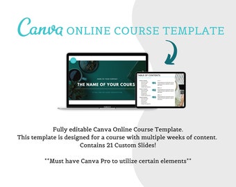 Online CANVA Course Template - Slide Deck. Course slides. Webinar slides. Perfect for coaches, course creators, and business owners!