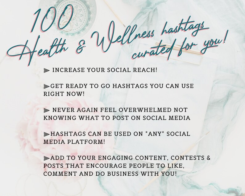 100 Health & Wellness Hashtags to Increase Your Social Etsy