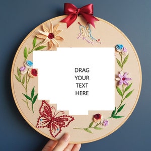 Customizable Floral Embroidery Hoop Art ,botanical Wall Art Hanging ...