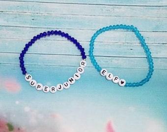 Super Junior Kpop Bracelets | Beaded Bracelets | Bracelets | Stretch Bracelets