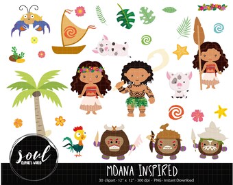 Moana Clip Art Etsy